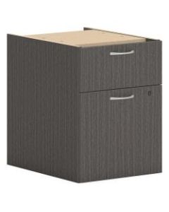 HON Mod Hanging Pedestal - 15inW - 20in x 20in x 15in - 2 x Box Drawer(s), File Drawer(s) - Material: Steel Ball Bearing - Finish: Teak