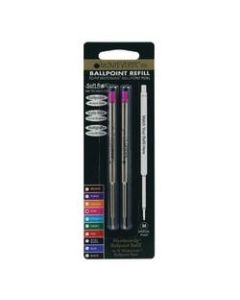 Monteverde Ballpoint Refills For Waterman Ballpoint Pens, Medium Point, 0.7 mm, Pink, Pack Of 2 Refills