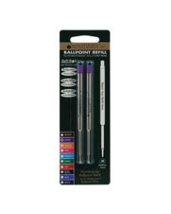 Monteverde Ballpoint Refills For Waterman Ballpoint Pens, Medium Point, 0.7 mm, Purple, Pack Of 2 Refills