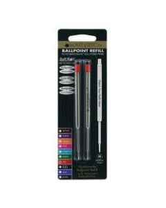 Monteverde Ballpoint Refills For Waterman Ballpoint Pens, Medium Point, 0.7 mm, Red, Pack Of 2 Refills