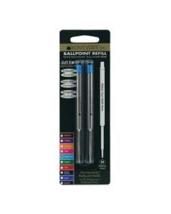 Monteverde Ballpoint Refills For Waterman Ballpoint Pens, Medium Point, 0.7 mm, Turquoise, Pack Of 2 Refills