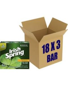 Irish Spring Original Bar Soap - Fresh Clean Scent - 3.75 oz - Green - 18 / Carton