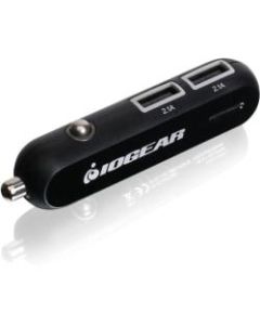 IOGEAR Dual USB car charger w/4.2A output - 1 Pack - 12 V DC Input - 5 V DC Output