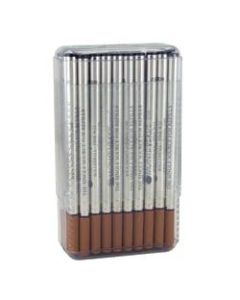 Monteverde Rollerball Refills For Waterman Rollerball Pens, Fine Point, 0.5 mm, Black, Pack Of 50 Refills