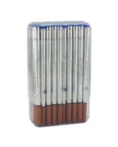 Monteverde Rollerball Refills For Waterman Rollerball Pens, Fine Point, 0.5 mm, Blue, Pack Of 50 Refills