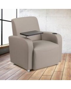 Flash Furniture Bonded LeatherSoft Guest Chair With Tablet Arm, Goldvein/Gray