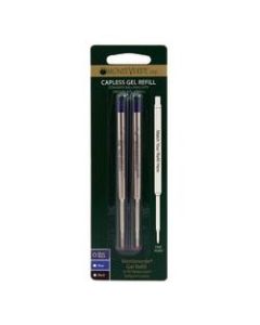 Monteverde Capless Gel Refills For Waterman Ballpoint Pens, Fine Point, 0.5 mm, Blue/Black, Pack Of 2 Refills