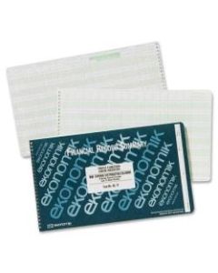Ekonomik Standard Size Triple Function Check Registry - 40 Sheet(s) - Wire Bound - 14 3/4in x 8 3/4in Sheet Size - 18 Columns per Sheet - White Sheet(s) - Green Print Color - Recycled - 1 Each