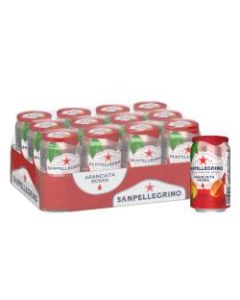 Sanpellegrino Aranciata Rossa Italian Sparkling Fruit Beverage, 11.15 Oz, Pack Of 12 Cans