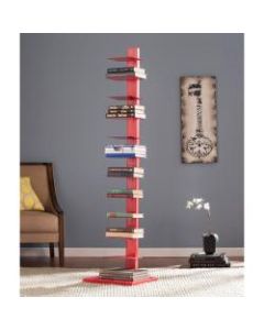 Southern Enterprises Spine Tower Shelf, 65 1/4inH x 15 3/4inW x 16inD, Valiant Poppy