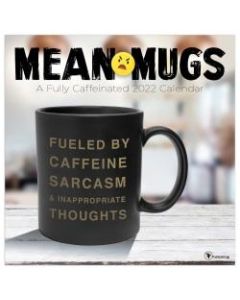 TF Publishing Humor Wall Calendar, 12in x 12in, Mean Mugs, January To December 2022
