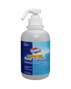 Clorox Hand Sanitizer - 16.9 fl oz (499.8 mL) - Pump Bottle Dispenser - Kill Germs - Hand - Clear - Bleach-free, Non-sticky, Non-greasy - 864 / Pallet
