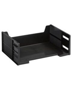 Eldon High-Capacity Stackable Desk Tray, Front Load, Letter, Black