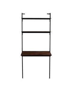 Southern Enterprises Holly & Martin Haeloen 30inW Wall Mount Floating Desk, Dark Tobacco/Black