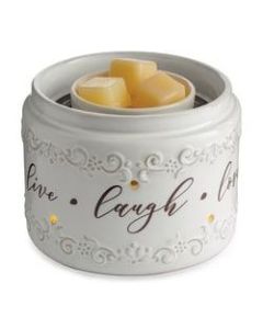 Candle Warmers Etc Fan Fragrance Warmer, 8-5/8in x 7-1/8in, Live Laugh Love