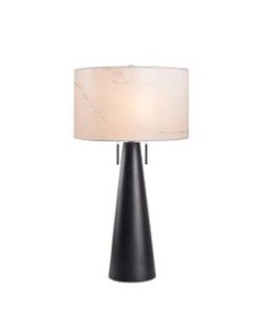 Kenroy Home Jada Table Lamp, 30inH, White Shade/Black Base