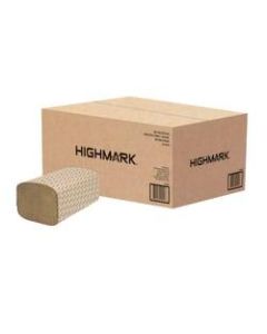 Highmark Single-Fold 1-Ply Paper Towels, 100% Recycled, 250 Sheets Per Roll, Pack Of 16 Rolls