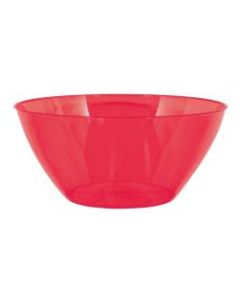 Amscan 5-Quart Plastic Bowls, 11in x 6in, Apple Red, Set Of 5 Bowls