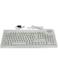 Seal Shield Silver Seal Glow Waterproof Keyboard Long Cable - Cable Connectivity - USB Interface - English (US) - QWERTY Layout - White