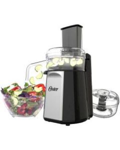 Oster Oskar 2-in-1 Salad Prep & Food Processor, 6-1/2inH x 9-1/2inW x 13inD, Black