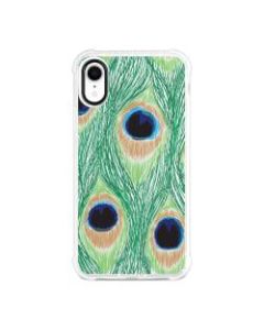 OTM Essentials Tough Edge Case For iPhone XR, Peacock Feathers, OP-YP-Z128A