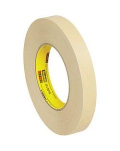 3M 231 Masking Tape, 3in Core, 0.75in x 180ft, Tan, Case Of 48
