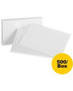 Oxford Printable Index Card - White - 10% - 5in x 8in - 85 lb Basis Weight - 500 / Box