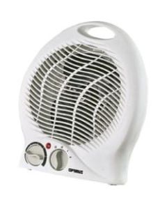 Optimus Portable 1,500-Watt Fan Heater With Thermostat, White