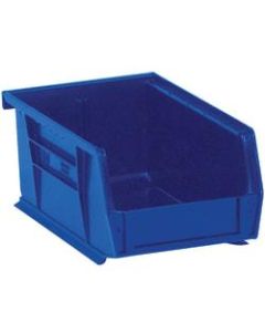 Office Depot Brand Plastic Stack & Hang Bin Boxes, Small Size, 7 3/8in x 4 1/8in x 3in, Blue, Pack Of 24