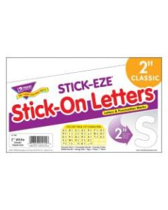 TREND STICK-EZE Stick-On Letters, 2in, White, Pack Of 107