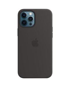 Apple iPhone 12 Pro Max Silicone Case with MagSafe - Black - For Apple iPhone 12 Pro Max Smartphone - Black - Silky, Soft-touch - Scratch Resistant, Drop Resistant - Silicone, MicroFiber - 1