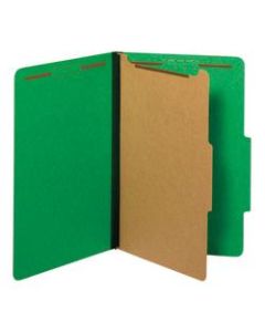 Pendaflex Pressboard Classification Folders With Fasteners, 1 3/4in Expansion, Legal Size, Dark Green, Box Of 10 Folders
