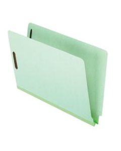 Pendaflex Pressboard End-Tab Expansion Folders With Fasteners, 1in Expansion, 8 1/2in x 11in, Letter, 30% Recycled, Green, Box of 25