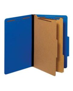 Pendaflex Pressboard Classification Folders With Fasteners, 2 1/2in Expansion, Legal Size, Dark Blue, Box Of 10 Folders