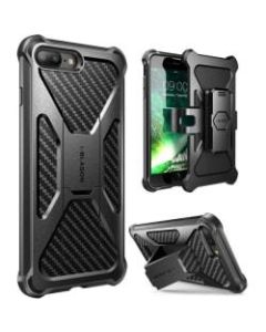i-Blason Transformer Carrying Case (Holster) Apple iPhone 8 Plus Smartphone - Black - Impact Resistant Exterior, Shock Absorbing Interior - Polycarbonate - Holster, Belt Clip