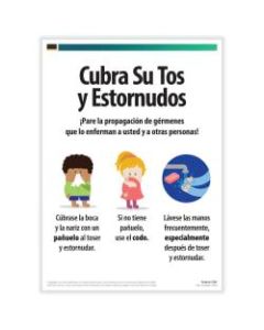 ComplyRight Cover Coughs And Sneezes Poster, Spanish, 10in x 14in
