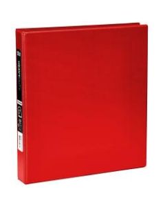 Office Depot Heavy-Duty 3-Ring Binder, 1in D-Rings, 49% Recycled, Red