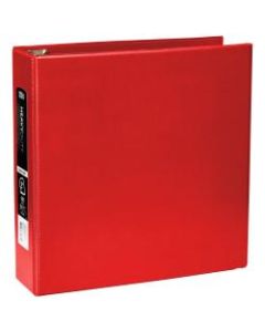 Office Depot Brand Heavy-Duty 3-Ring Binder, 2in D-Rings, 49% Recycled, Red