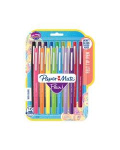 Paper Mate Porous-Point Pens, Medium Point, 0.7 mm, Assorted Barrels, Assorted Ink Colors, Pack Of 16