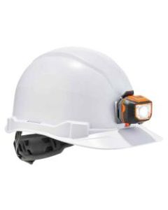 Ergodyne Skullerz 8970LED Class E Cap-Style Hard Hat And LED Light With Ratchet Suspension, White