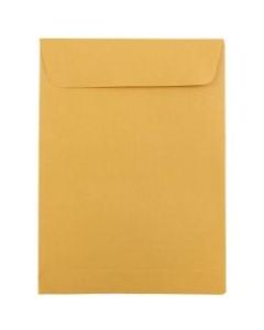 JAM Paper Open-End 5-1/2 x 7-1/2 Manila Catalog Envelopes, Gummed Seal, Brown Kraft, Pack Of 50 Envelopes