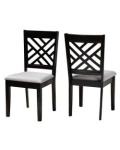 Baxton Studio 10526 Dining Chairs, Gray, Set Of 2 Chairs