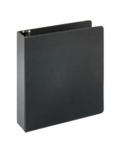 Just Basics Economy Nonview 3-Ring Binder, 2in Round Rings, 41% Recycled, Black