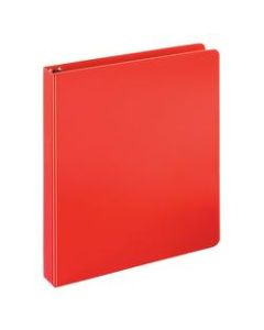 Just Basics Economy Nonview 3-Ring Binder, 1in Round Rings, 64% Recycled, Red