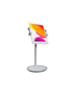 CTA Digital Height-Adjustable, Rotating Desktop Stand - Stand - for cellular phone / tablet - metal - white - screen size: 4.7in-12.9in - desktop