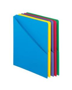 Pendaflex Slash-Pocket Project Folders with Holder for CDs/DVDs, 11in x 8 1/2in, Assorted Colors, Pack Of 25