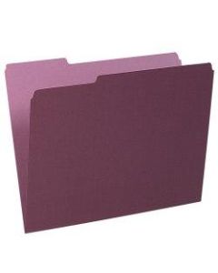 Pendaflex 1/3-Cut Color Interior Folders, Letter Size, Burgundy, Box Of 100