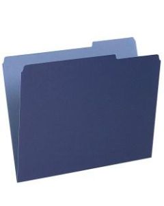 Pendaflex 1/3-Cut Color Interior Folders, Letter Size, Navy, Box Of 100