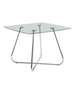 Monarch Specialties Aiden Dining Table, 31inH x 40inW x 40inD, Clear Glass