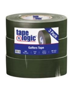 Tape Logic Gaffer Tape, 2in x 60 Yd, Olive Green, Pack Of 3 Rolls